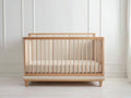 Culla in legno 125×68×95 cm - beige e bianco - stile moderno per camera da letto