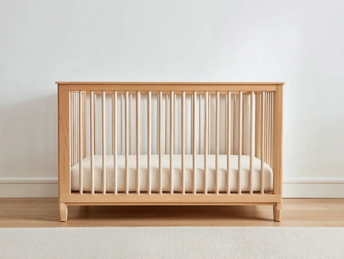 Culla da camera da letto 140×77×103 cm - legno chiaro - stile naturale con sponde verticali